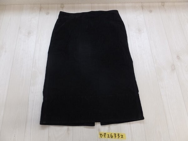 SIVIGLIA シヴィリア レディース バックスリット ストレッチ コーデュロイスカート 26 黒拍卖