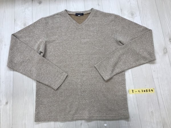 URBAN RESEARCH アーバンリサーチ レディース Vネック パイル地 カットソー 40 杢ブラウン拍卖