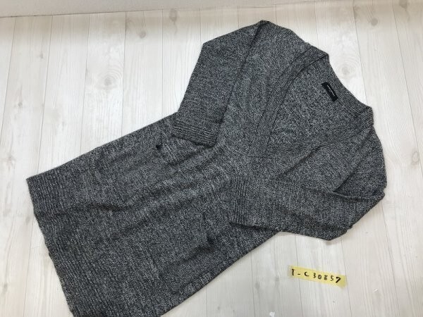 UNITED ARROWS ユナイテッドアローズ レディース Vネック ニットワンピース 杢グレー拍卖