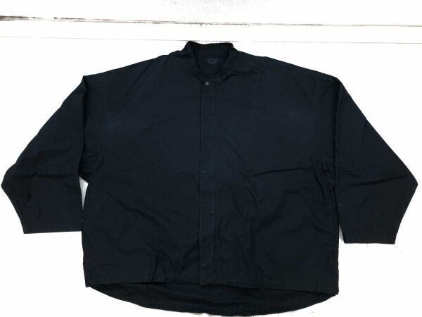 無印良品 MUJI 良品計画 ノームコア スポーツ ストリート ジップアップ ワイド シャツジャケット メンズ ダブルジップ コットン100% S-M 紺拍卖