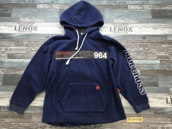 BLUE CROSS キッズ ポリエステル フリースプルパーカー S 青拍卖