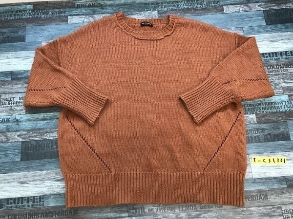 RAG MACHINE メンズ アクリル ニットセーター L 茶色拍卖