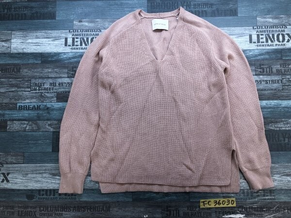 Adam et Rope アダムエロペ レディース Vネック ニットセーター サイドスリット 38 くすみピンク拍卖