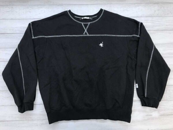 ジャバ JaVa アメカジ ストリート アウトドア ステッチ スウェットトレーナー 裏起毛 レディース コットン混合 ビッグシルエット XL グレー拍卖