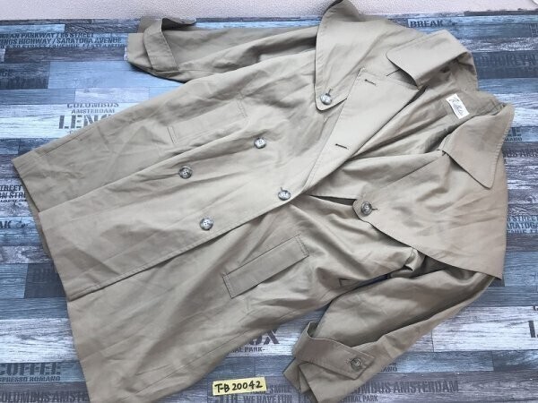 T COLLECTION BY G9 レディース ダブルボタン 肩パッド オーバーサイズ ケープ2WAY コート 9A2 カーキ拍卖