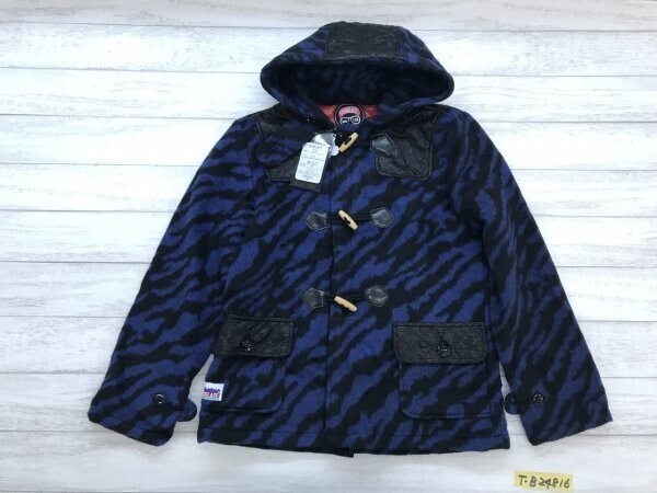 新品タグ付き!DEGRELATE キッズ 男の子 起毛 ダブル ジャケット 150 青黒拍卖