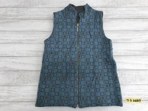 MARTINICA レディース リバーシブル ニットベスト 水色グレー拍卖