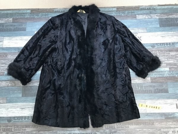 HIGH FASHION レディース 裏地付き ファーコート 黒拍卖