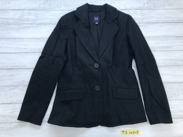 GAP ギャップ レディース コットン ストレッチ テーラードジャケット 6 黒拍卖