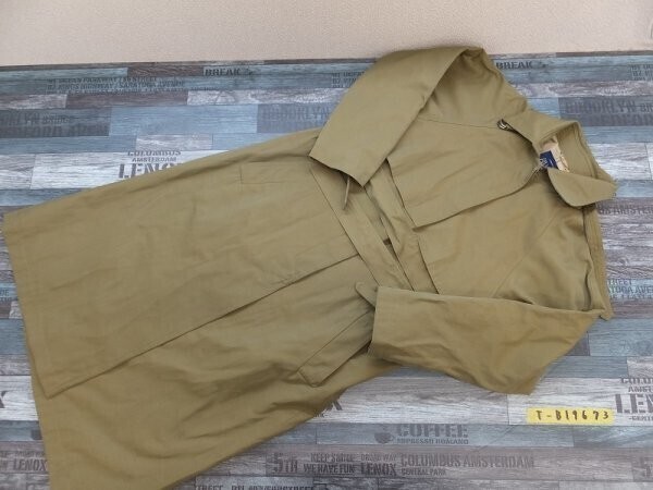 BIVACHE レディース 日本製 ベルト付き トレンチ風 ロングコート カーキベージュ拍卖