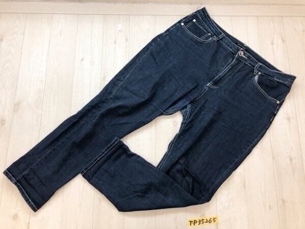 AVAIL MODE しまむら レディース ストレッチ テーパード デニムジーンズパンツ 80-101 紺拍卖