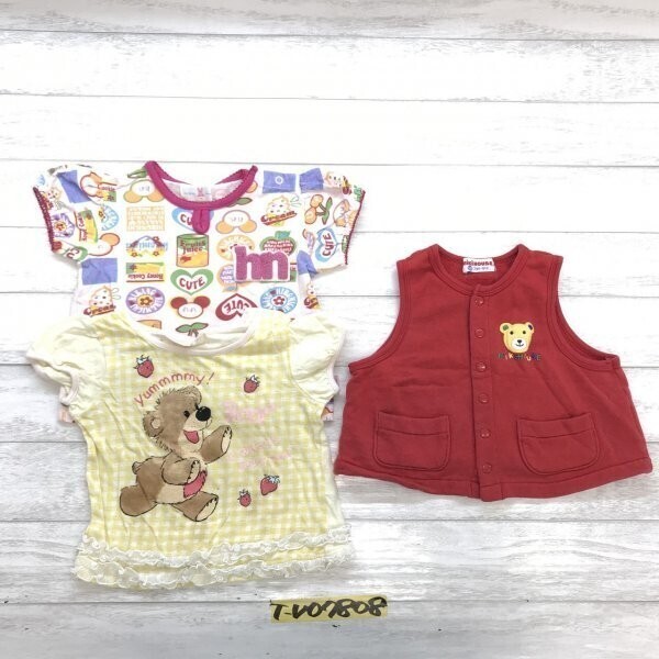 hiromichi nakano ヒロミチナカノ・mikihouse ミキハウス・uzy's Zoo スージーズー キッズ 半袖トップス ベスト 3点セット まとめ売り 90拍卖