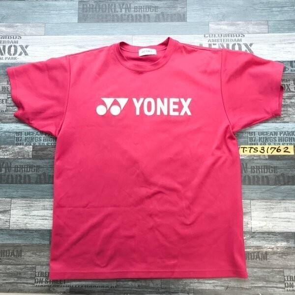 YONEX ヨネックス メンズ ポリエステル ビッグロゴ 2014 栃木魂 半袖Tシャツ M ショッキングピンク拍卖