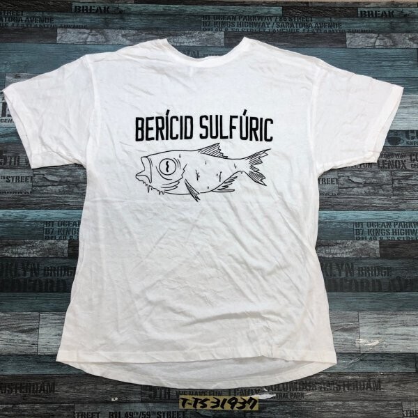 makito メンズ 魚プリント 半袖Tシャツ L 白拍卖