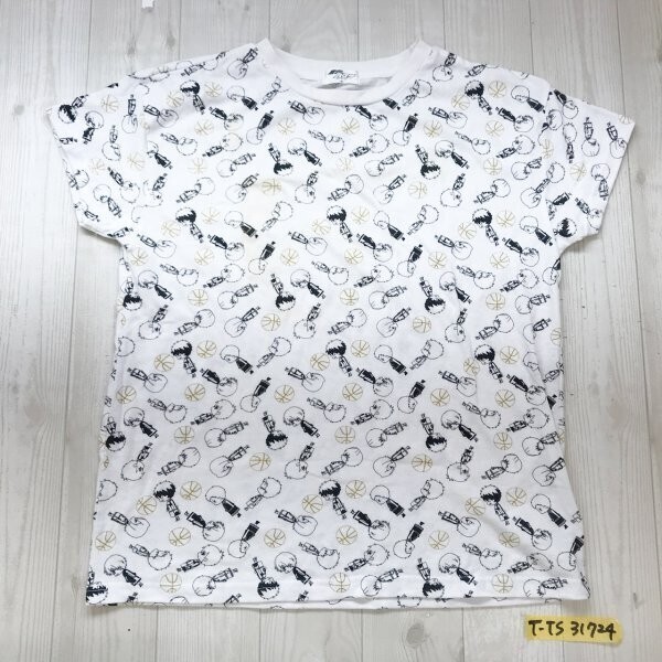 黒子のバスケ レディース 総柄 半袖Tシャツ M 白黒拍卖