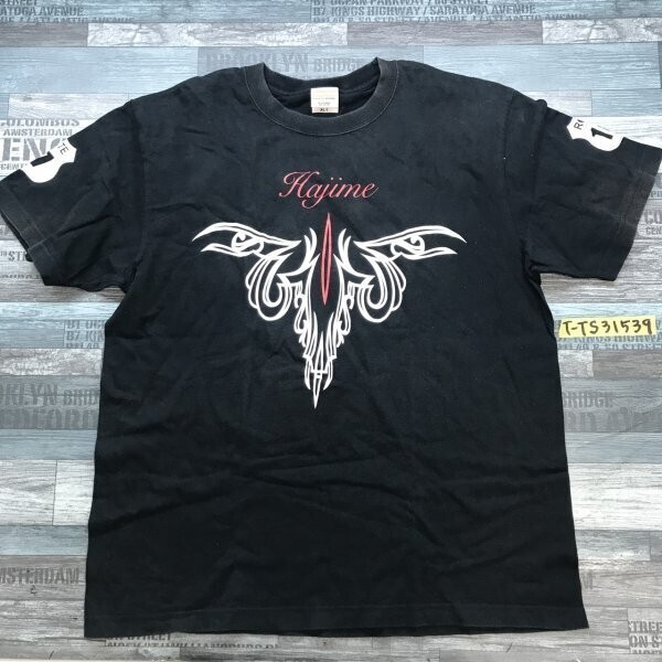 UNITED ATHLE メンズ HAJIME 両面プリント 半袖Tシャツ 大きいサイズ XL 黒拍卖