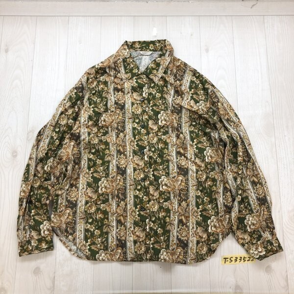 PEGGY レディース フラワープリント 総柄 長袖シャツ 9R 緑茶拍卖