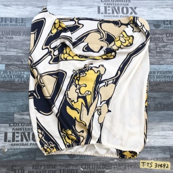 TRUSSARDI トラサルディ レディース 総柄 薄手 ドレップ カットソー 40 白紺ベージュ拍卖