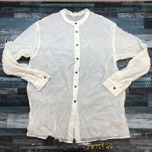 Neure レディース ノーカラーシースルーシャツ F アイボリー拍卖