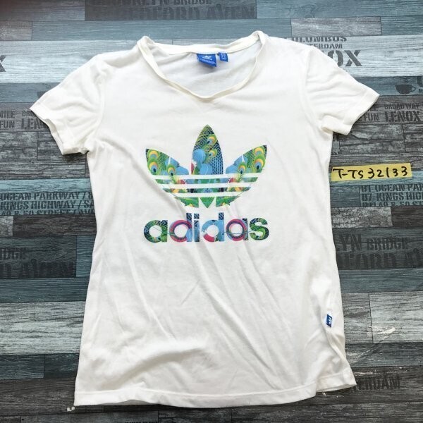 adidas アディダス メンズ トレフォイルロゴ 半袖Tシャツ S 白拍卖