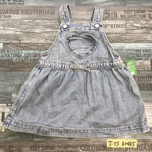 タグ付き新品!BABY GAP ギャップ ベビー ボーダー デニムワンピース 90cm 水色拍卖