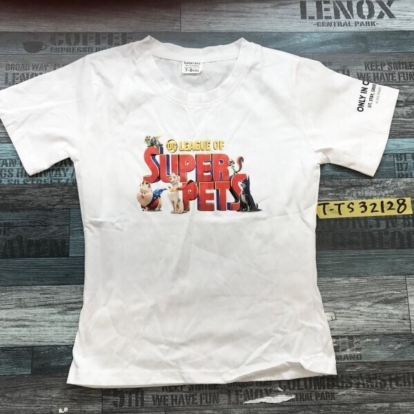 SUPER PETS キッズ 映画 ペット 半袖Tシャツ 7-8YRS 白拍卖