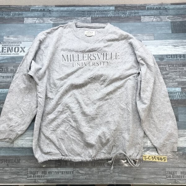 GEAR FOR SPORTS メンズ ロゴ刺繍 MILLERS VILLE UNIVERSITY 裏起毛 プリントトレーナー L グレー拍卖