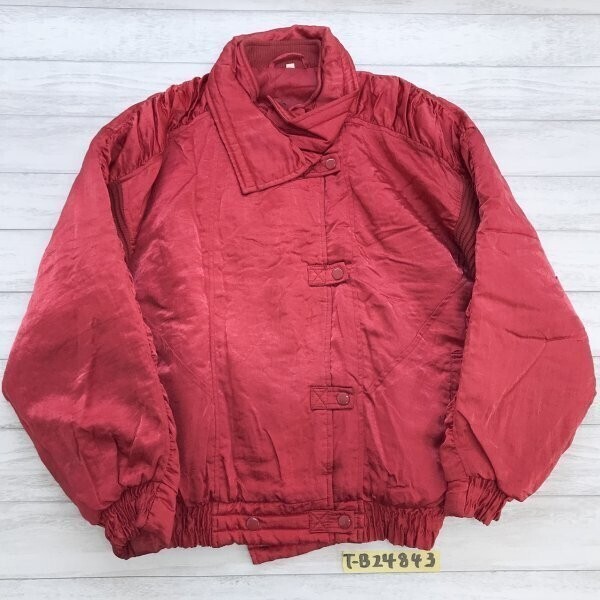 レディース 中綿 ナイロンジャケット M 赤拍卖