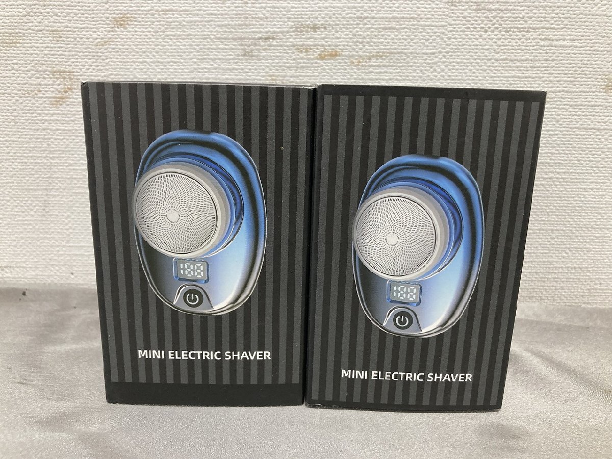 10-17-408 △ AH 雑貨 小型家電 電気ミニシェーバー 常備用 旅行用 キャンプ用 持ち運び 2点セット 動作未確認 未使用品拍卖
