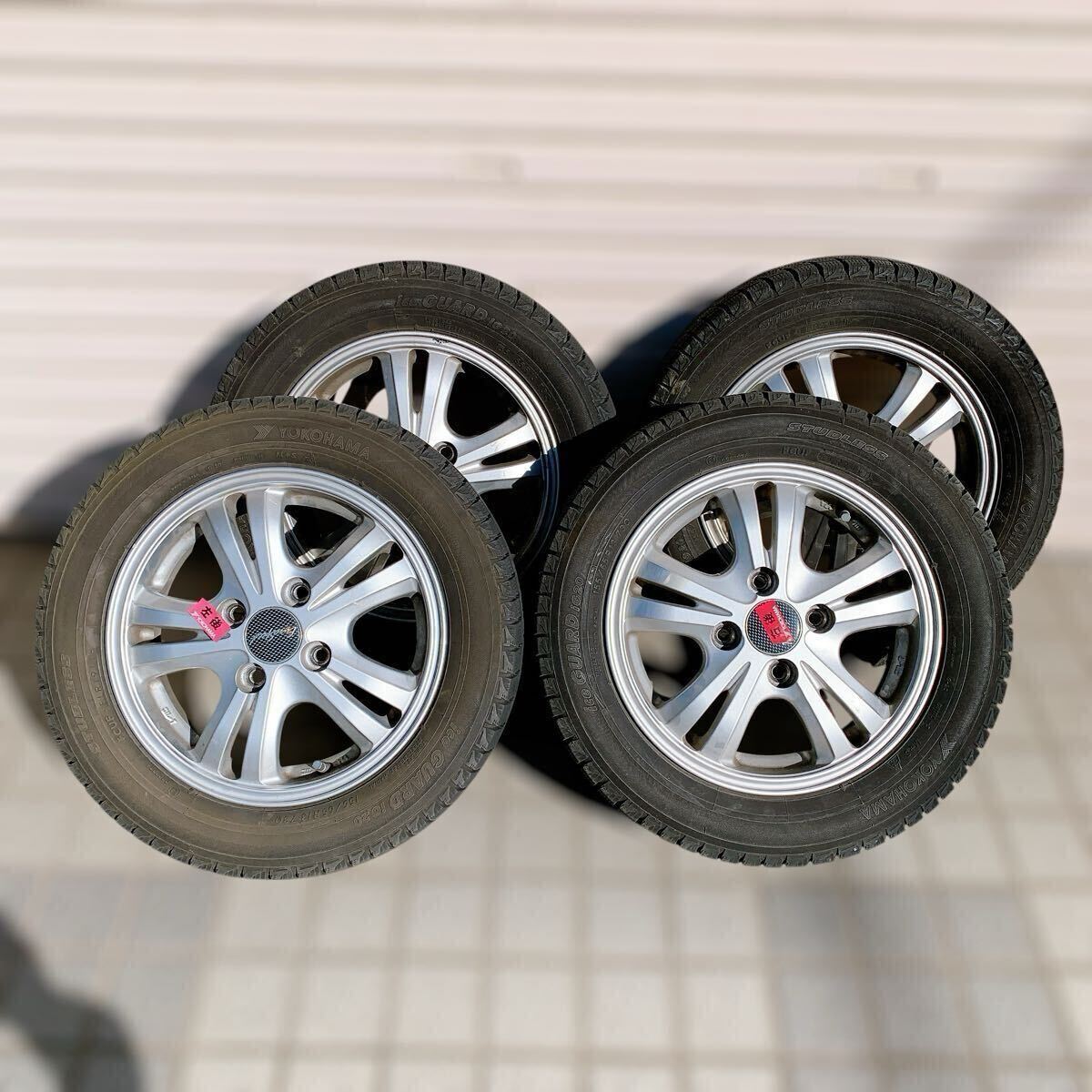 Y-558 13インチ マナレイ ユーロスピード YOKOHAMA ヨコハマ タイヤ iceGUARD iG20 スタッドレスタイヤ 155/65R13 シルバー 良好溝拍卖