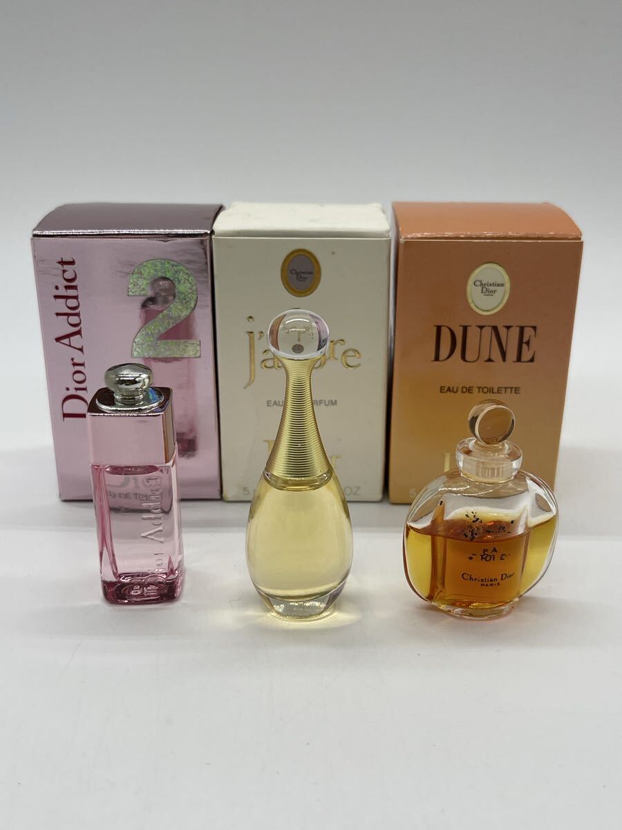 【1円スタート】Christian Dior ミニ香水セット 3本 Addict2 / J’adore / DUNE 5ml 各種 クリスチャンディオール拍卖