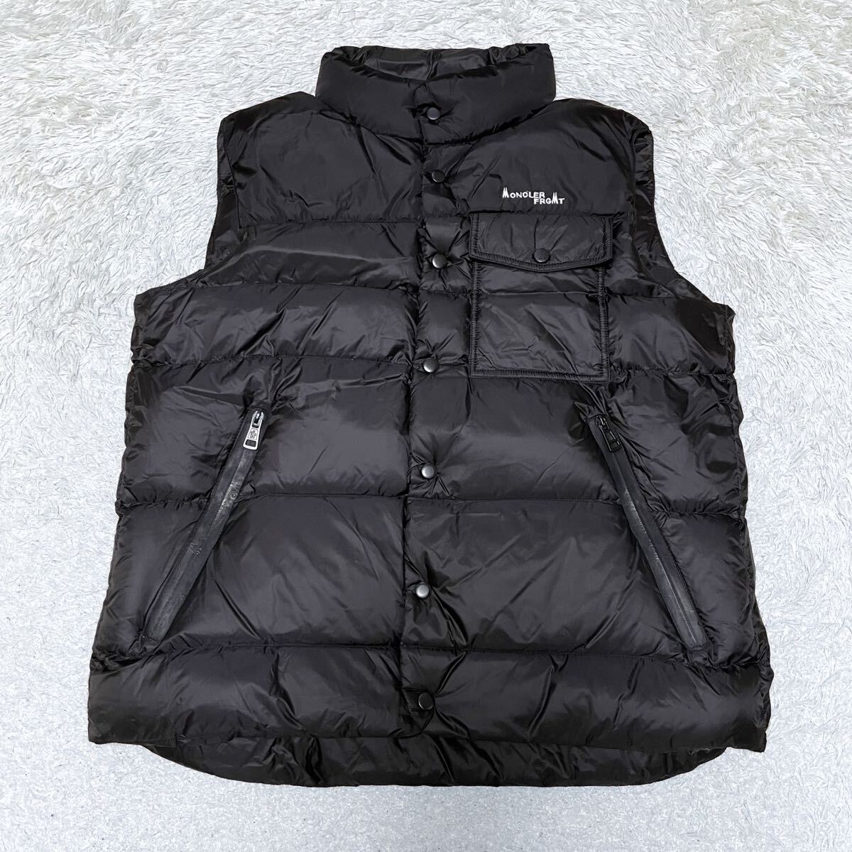 《希少!メンズ サイズ5》MONCLER × FRAGMENT モンクレール フラグメント コラボ ABENE アベネ ダウンベスト ジャケット 刺繍 XL相当 黒拍卖