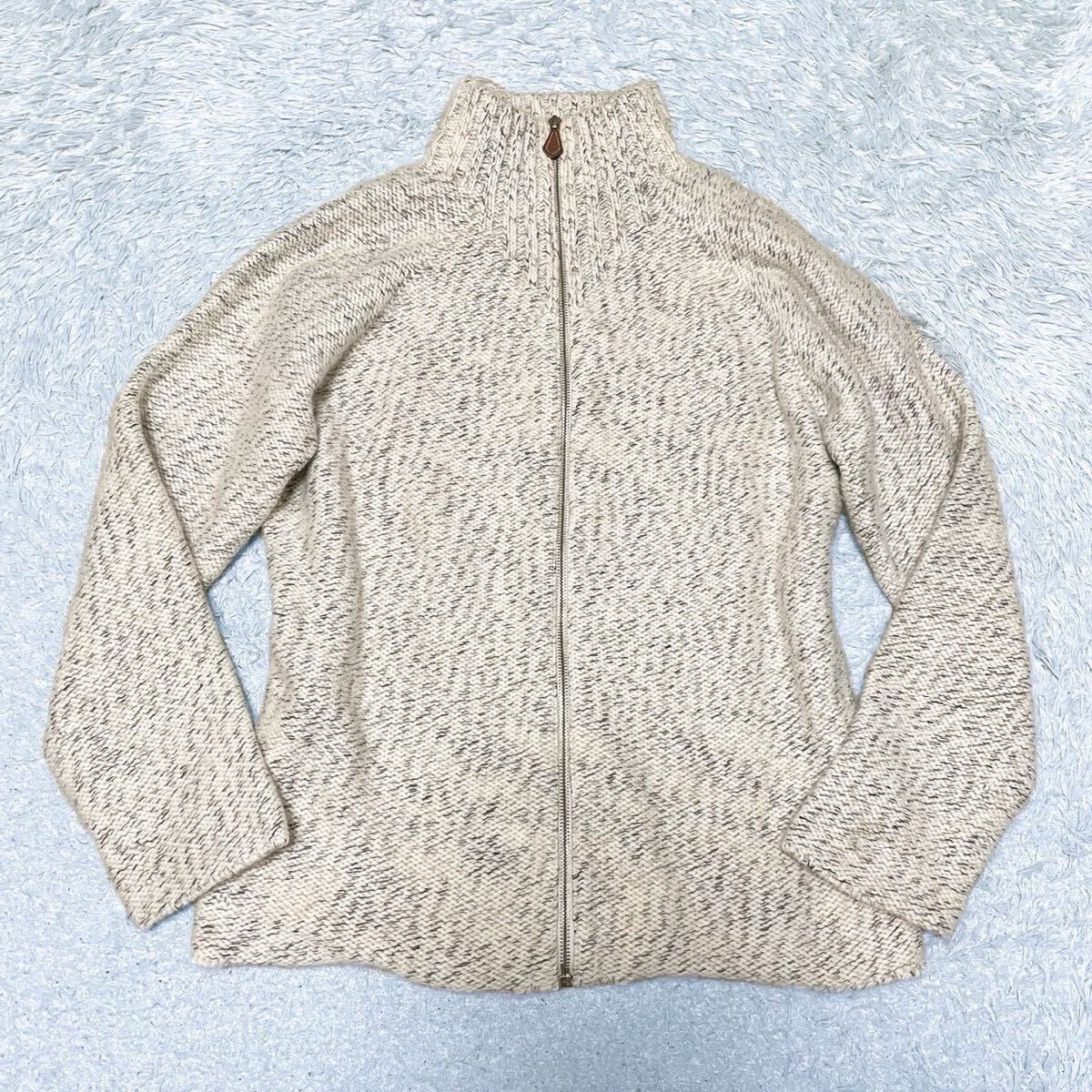 美品 エルメス HERMES カシミヤ100% ジップアップ ニットジャケット ドライバーズニット ブルゾン レザー引手 イタリア製 メンズ Sサイズ拍卖