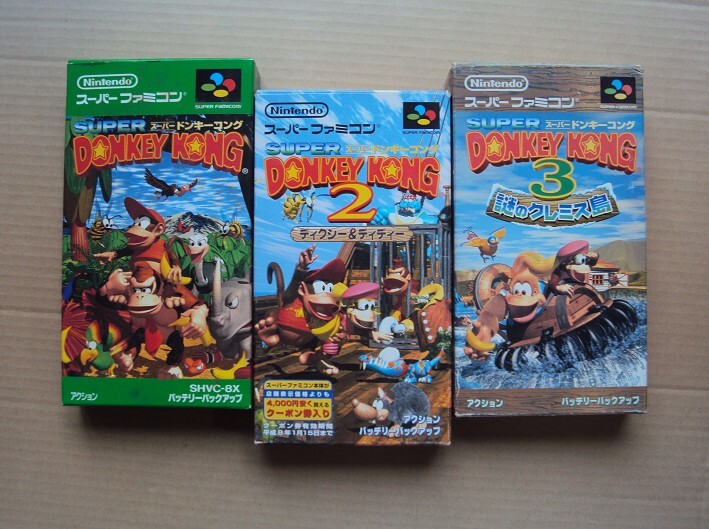 準良品含む★・SFC 「 ドンキーコング 1・2・3 3個まとめて 」 ★箱・取説付 動作確認済 端子清掃済拍卖