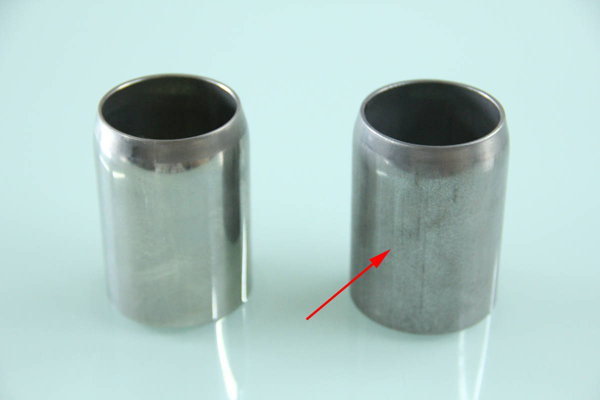 新品 φ50.8-φ42.7 スチール マフラー製作用 変換パイプ 自在パイプ 差込口 アメリカン 拍卖