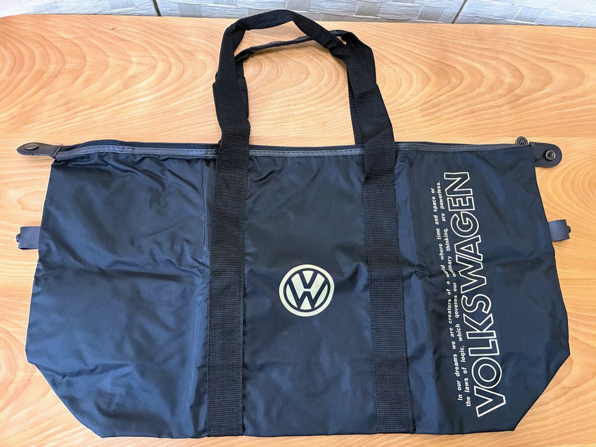 【美品】VOLKSWAGENフォルクスワーゲン、トートバッグ、ボストン、2way、角のスナップボタンでサイズ調整可能、折りたたみ、旅行出張拍卖