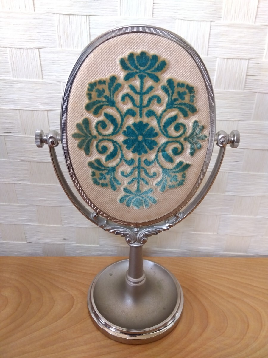 【アンティーク・昭和レトロ】SHISEIDO・資生堂、スタンドミラー・鏡、花椿会、SHISEIDO記念品、約50年前資生堂ゴールド会員に配布の販促品拍卖