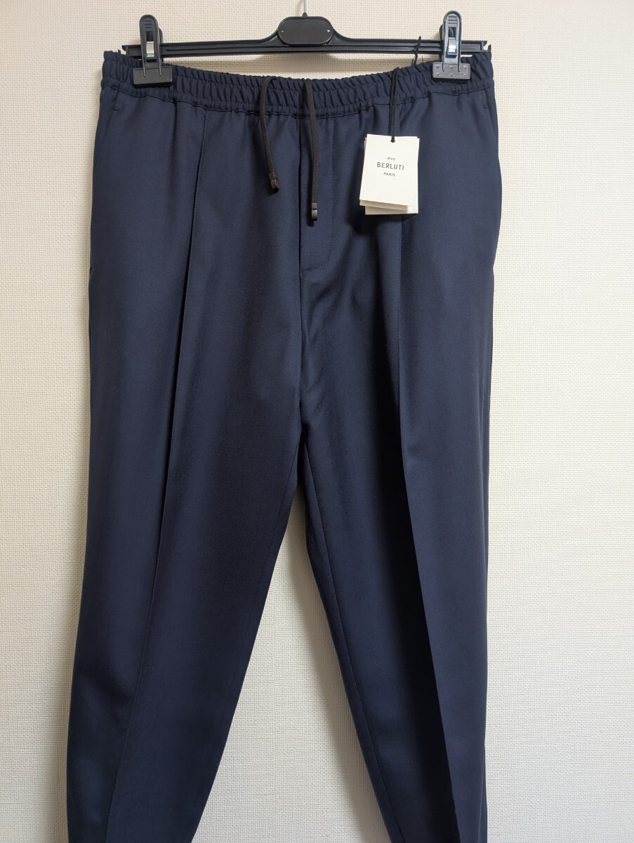 新品 未使用品 ベルルッティ Berluti イージーパンツ ネイビー パンツ ウール拍卖