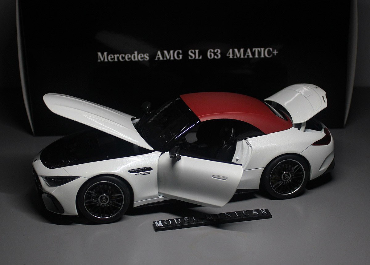 ▲絶版!全金属!白!Iscale 1/18 メルセデス ベンツ Benz SL63 AMG (R232) 4MATIC+ 2022 新品拍卖
