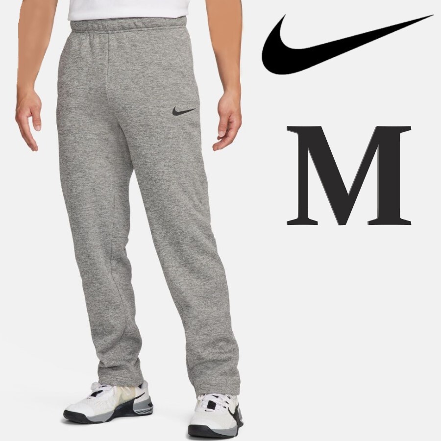 新品 ナイキ メンズ ジャージパンツ M グレー ジャージ下 裏起毛 サーマフィット NIKE拍卖