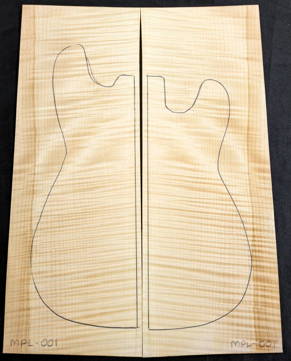 超目玉◆MPL-EDT-001・5A ビッグリーフフレイムメイプル ◆ブックマッチ◆エレキギタートップ材◆希少上グレード◆送料無料◆Flame Maple 拍卖