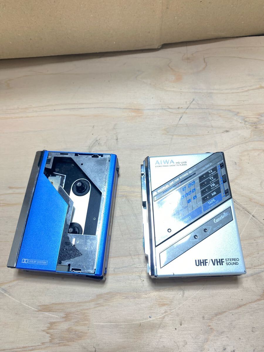 AIWAアイワ ポータブルラジオカセットプレーヤー HS-UV9 HS-F7 まとめ 2台 拍卖
