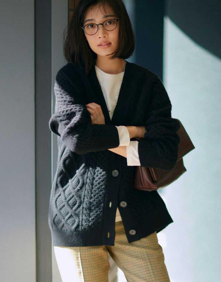 新品■ オンワード樫山 / オンワード / ONWARD /23区 ■ アラン ケーブル編みニット カーディガン■ブラック / \27,940■(38)M~L拍卖