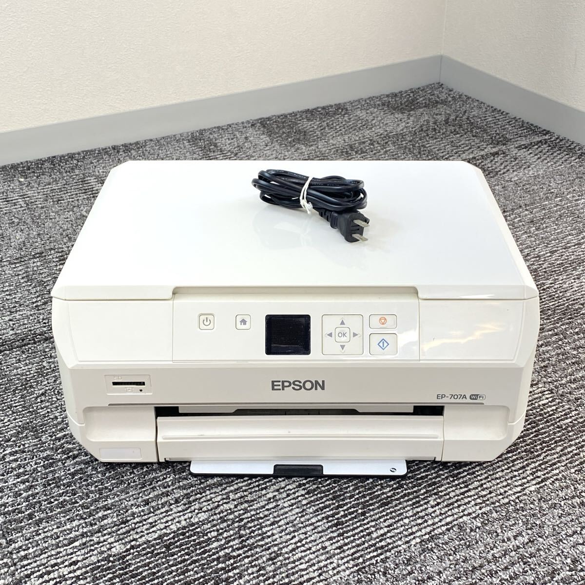 ♪ EPSON インクジェットプリンター EP-707A ホワイト エプソン インクジェット複合機 プリンター 複合機 Wi-Fi モノトク拍卖