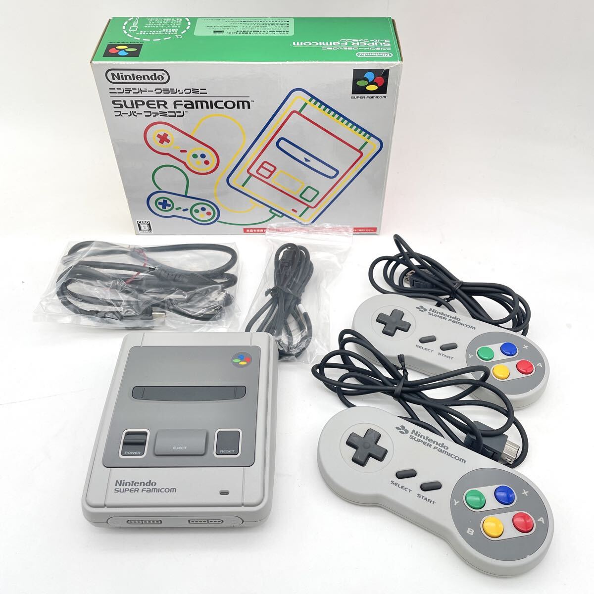 K Nintendo ニンテンドークラシックミニ スーパーファミコン CLV-301 箱有り FAMICOM ゲーム機 コントローラー 任天堂 レトロ モノトク拍卖