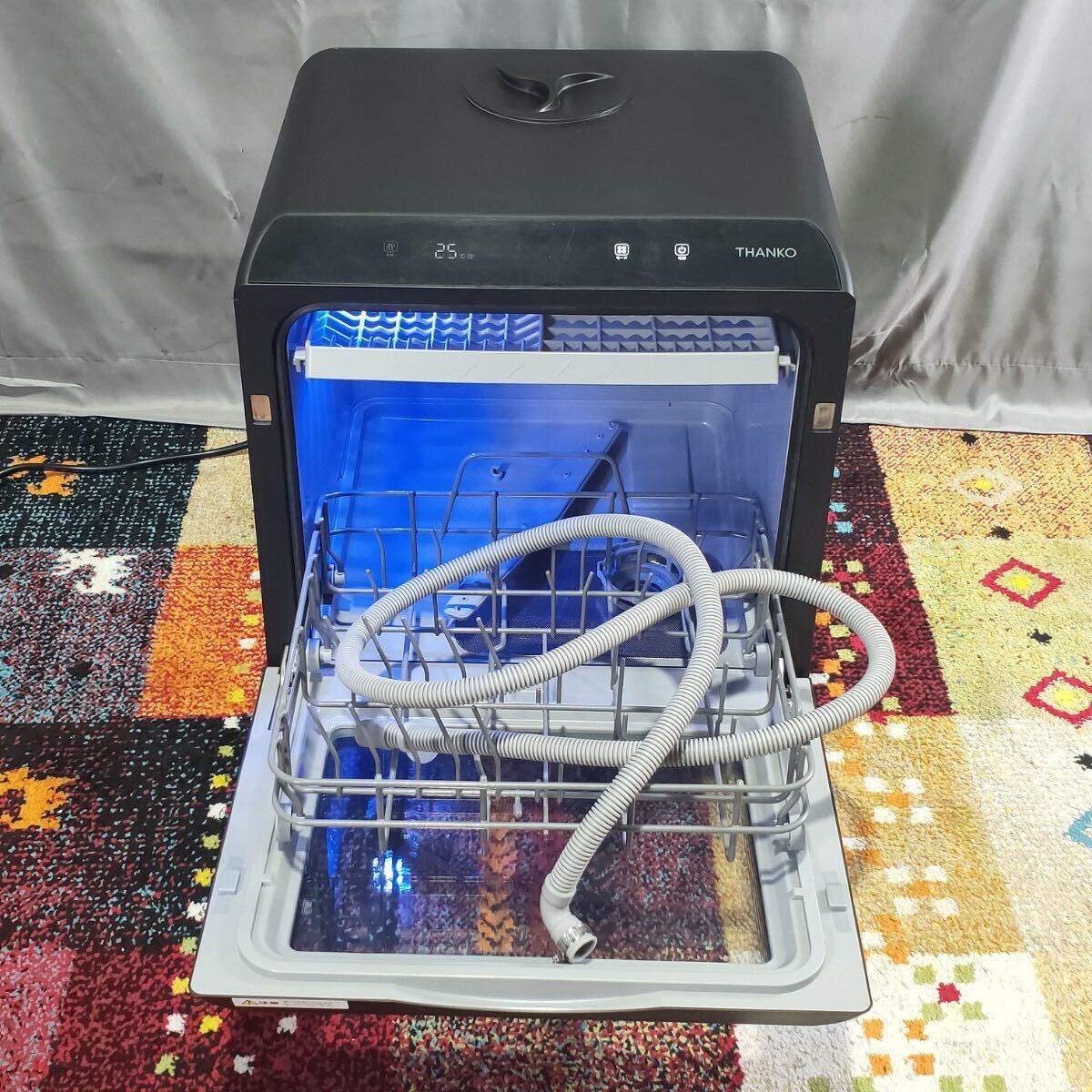 ☆ THANKO STTDWADB 食器洗い乾燥機 サンコー株式会社 ラクア 工事不要 ブラック 食洗機 モノトク拍卖