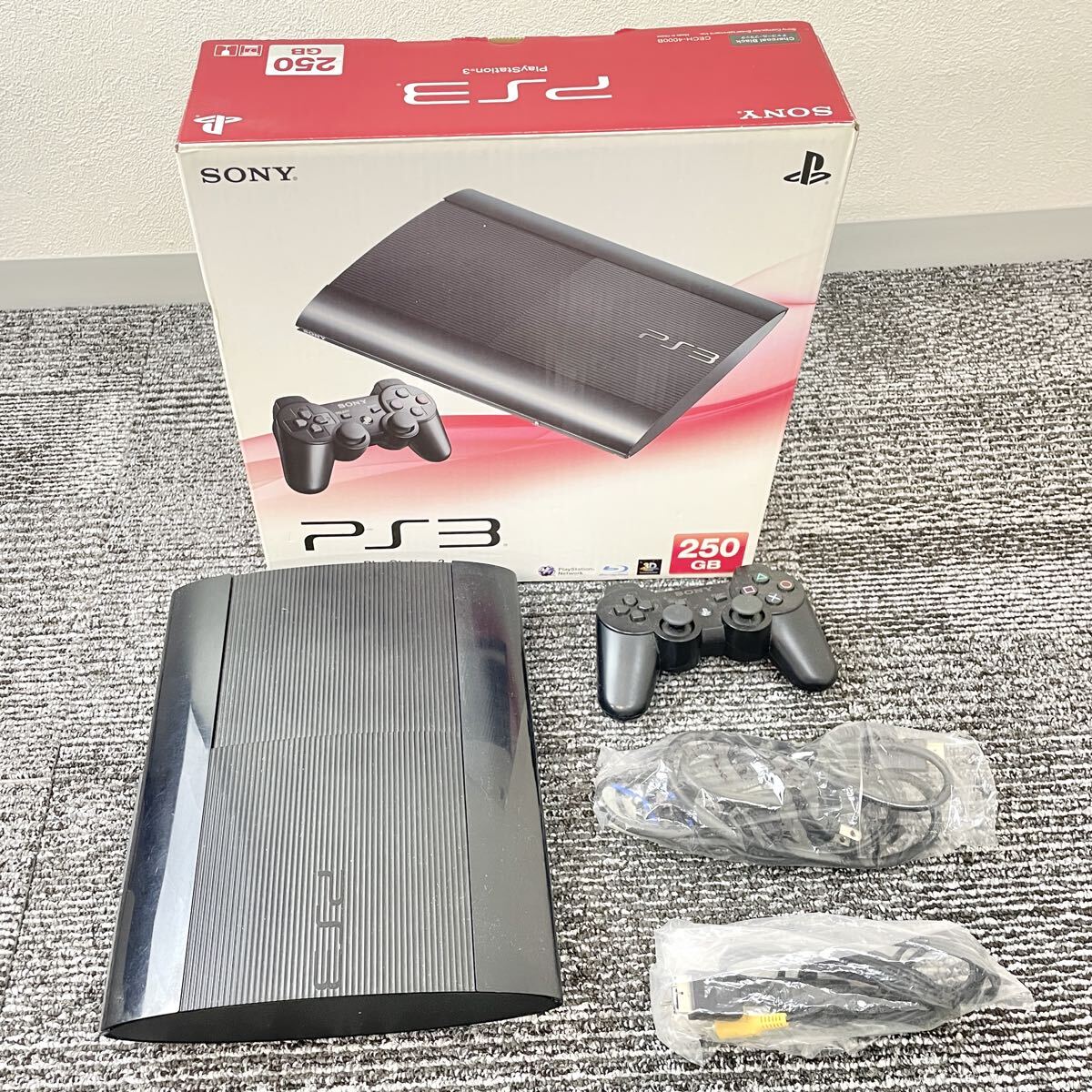 F SONY PlayStation3 本体 CECH-4000B 250GB ブラック ソニー プレイステーション3 プレステ3 PS3 初期化済み コントローラー モノトク拍卖