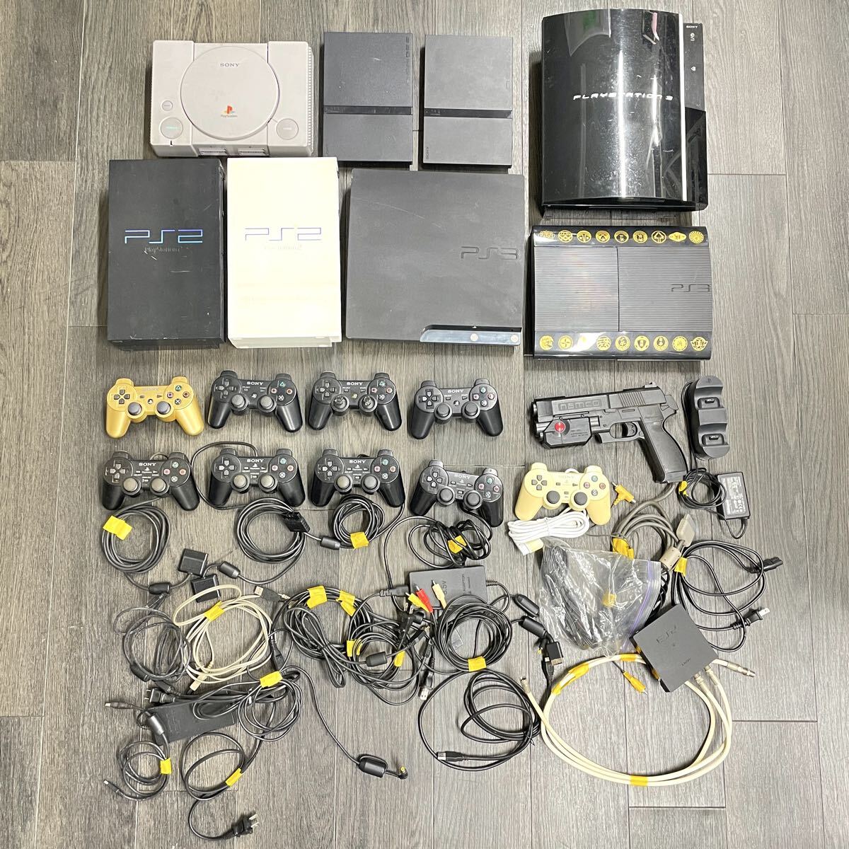 K プレイステーション 本体8台 コントローラー9個 周辺機器 まとめ PlayStation PS 初代 PS2 PS3 プレステ SONY ソニー モノトク拍卖