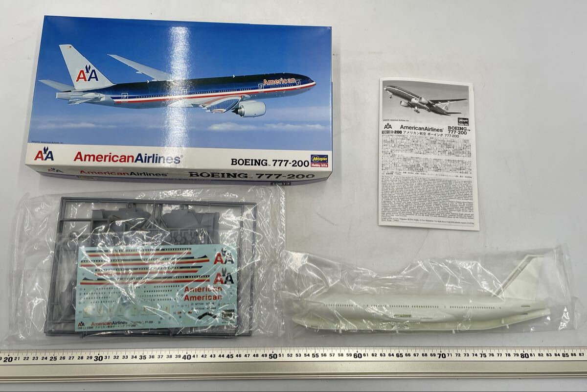 1125-145【未検品】Hasegawa ハセガワ 1/200 アメリカン航空 ボーイング 777-200 American Airline Boeing プラモデル 10613拍卖