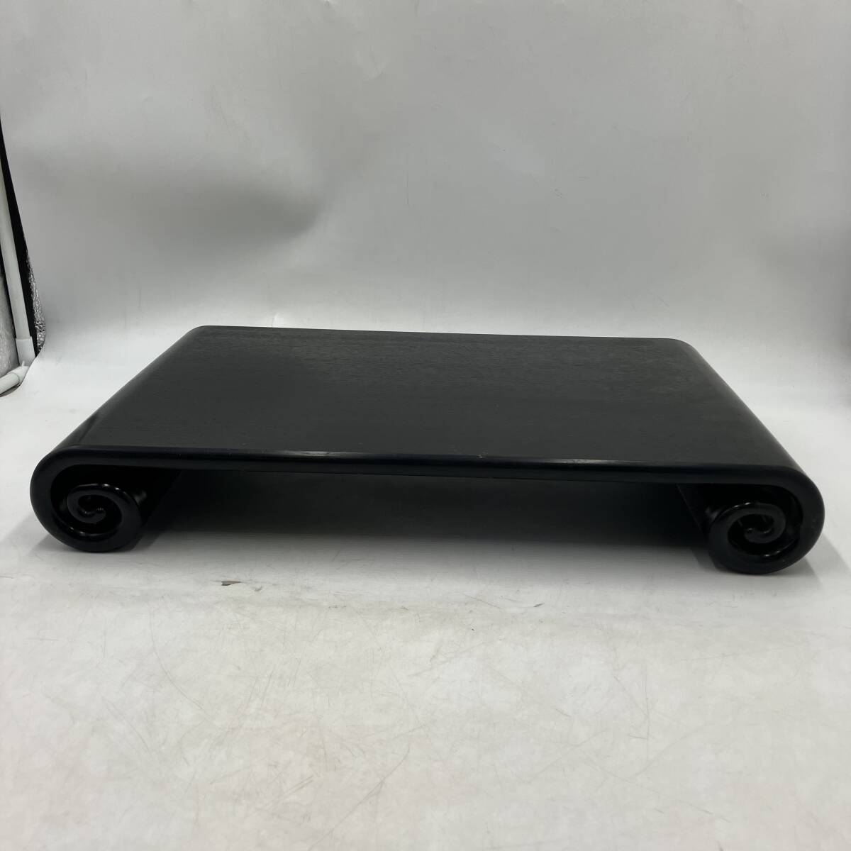 【現状品】ふじ印 富士印巻足 花台 16号 木製 黒 工芸品 1点 置物 インテリア 華道 華道具拍卖